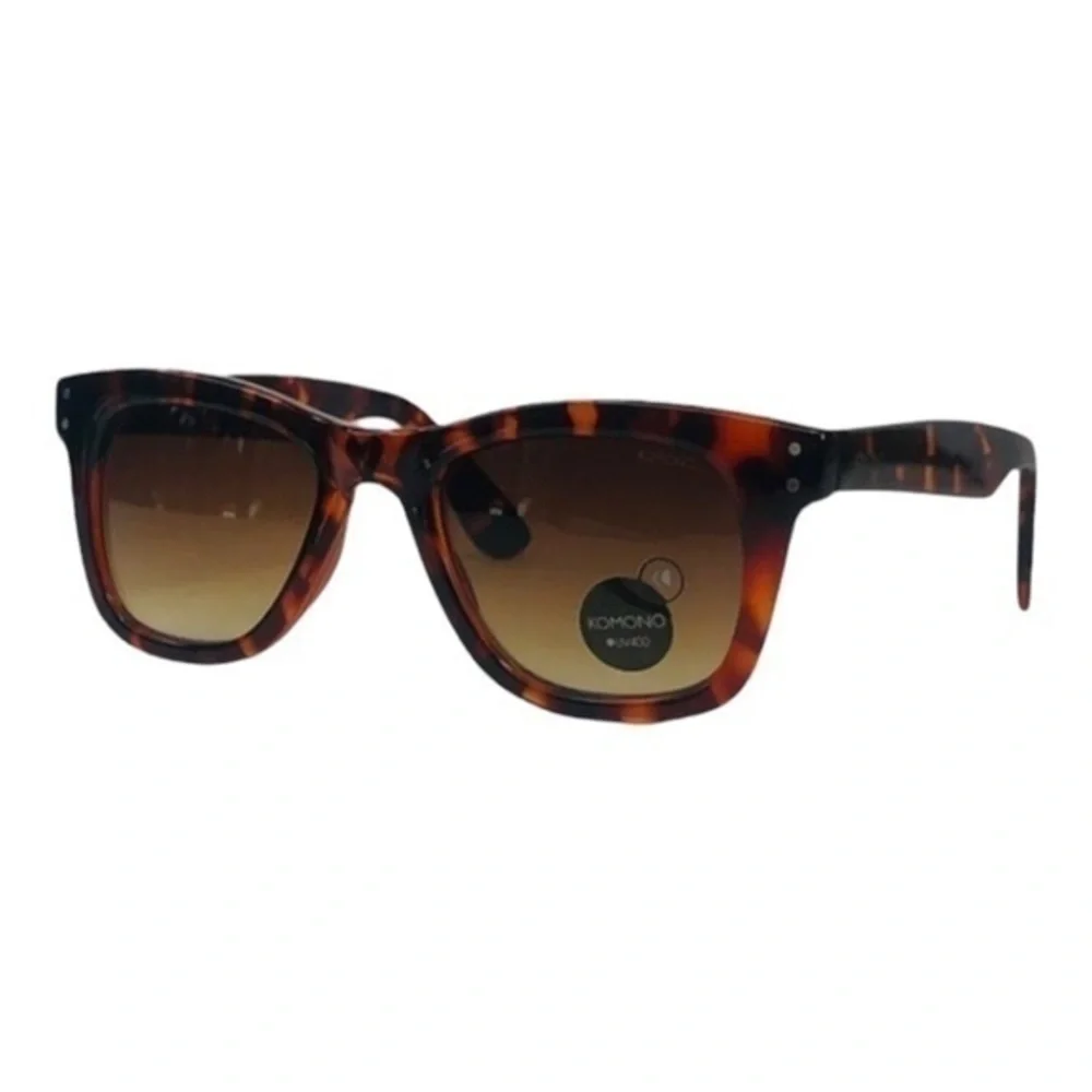 Komono Men’s Sunglasses- Allen Tortoise - rounded rectangular frame - NEW!